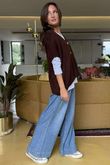 Made in Italy Hush Button Knit Waistcoat Coffee Bean